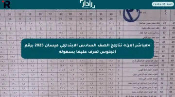 «مباشر الآن» نتائج الصف السادس الابتدائي ميسان 2025 برقم الجلوس تعرف عليها بسهولة